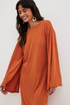 Robe Longue à Manches Larges 10 Robe Longue à Manches Larges -Lady Doux Soldes Magasin wide sleeve maxi dress 1018 010303 01798516