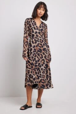 Robe Mi-longue Cache-coeur -Lady Doux Soldes Magasin wrap dress long sloeeve midi dress 1014 001469 10450820