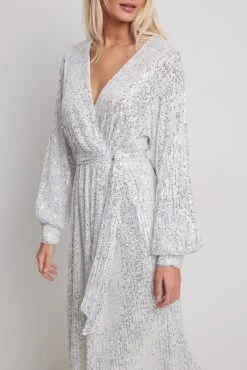Robe Portefeuille à Paillettes -Lady Doux Soldes Magasin wrap sequin dress 1017 002012 00140834 1