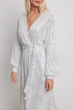 Robe Portefeuille à Paillettes -Lady Doux Soldes Magasin wrap sequin dress 1017 002012 00140834