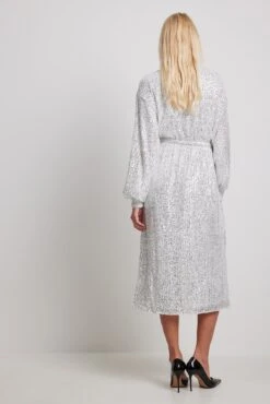 Robe Portefeuille à Paillettes -Lady Doux Soldes Magasin wrap sequin dress 1017 002012 00140844 1