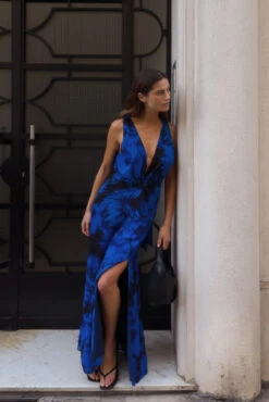 Robe Portefeuille Longue à Col En V